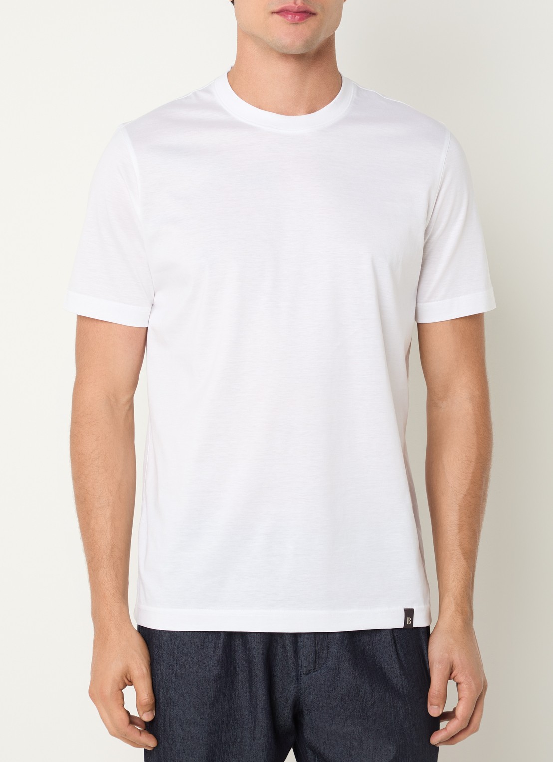 Boggi Milano T-shirt met stretch - detail 4 wit