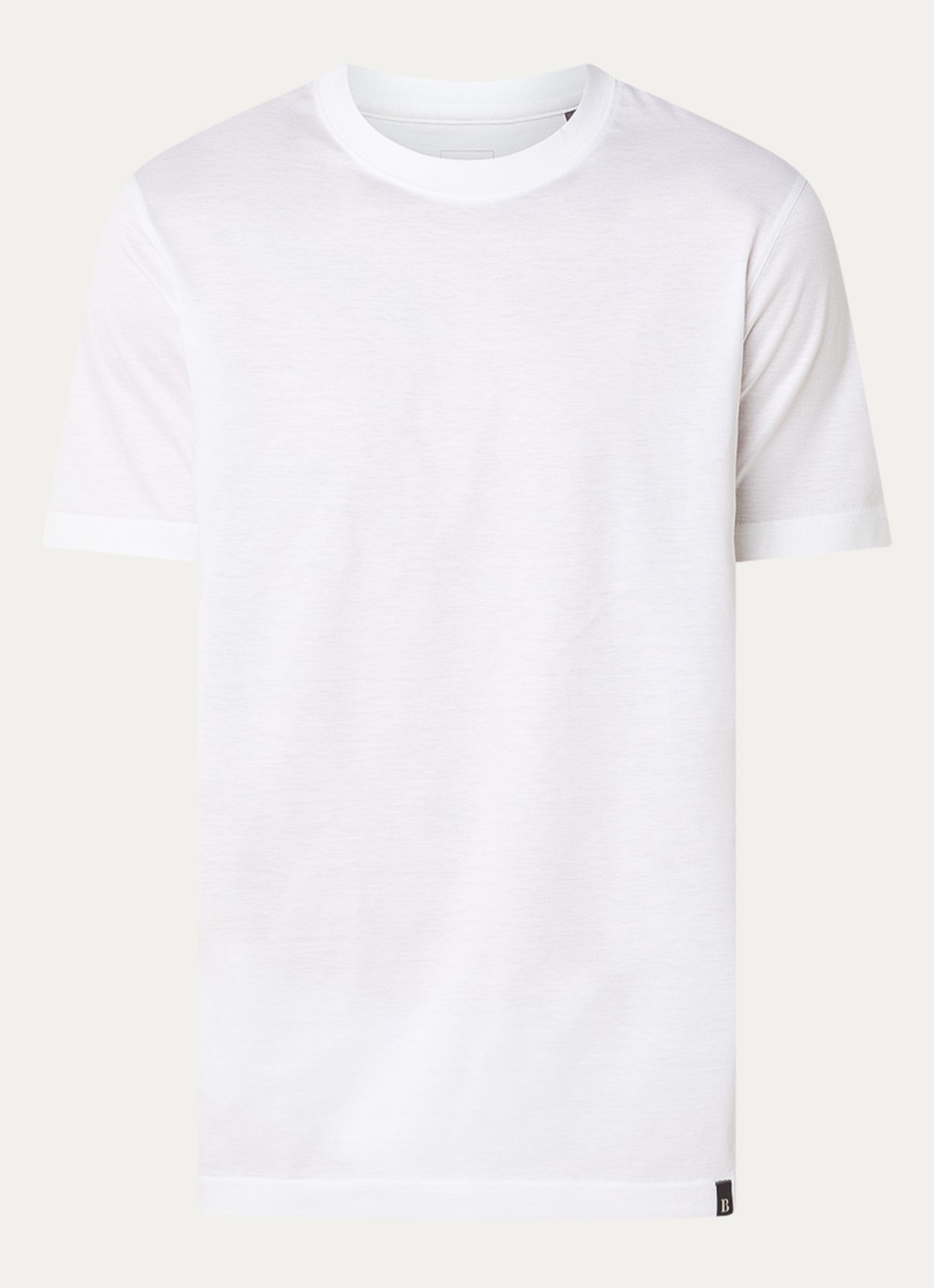 Boggi Milano T-shirt met stretch - voorkant 2 wit