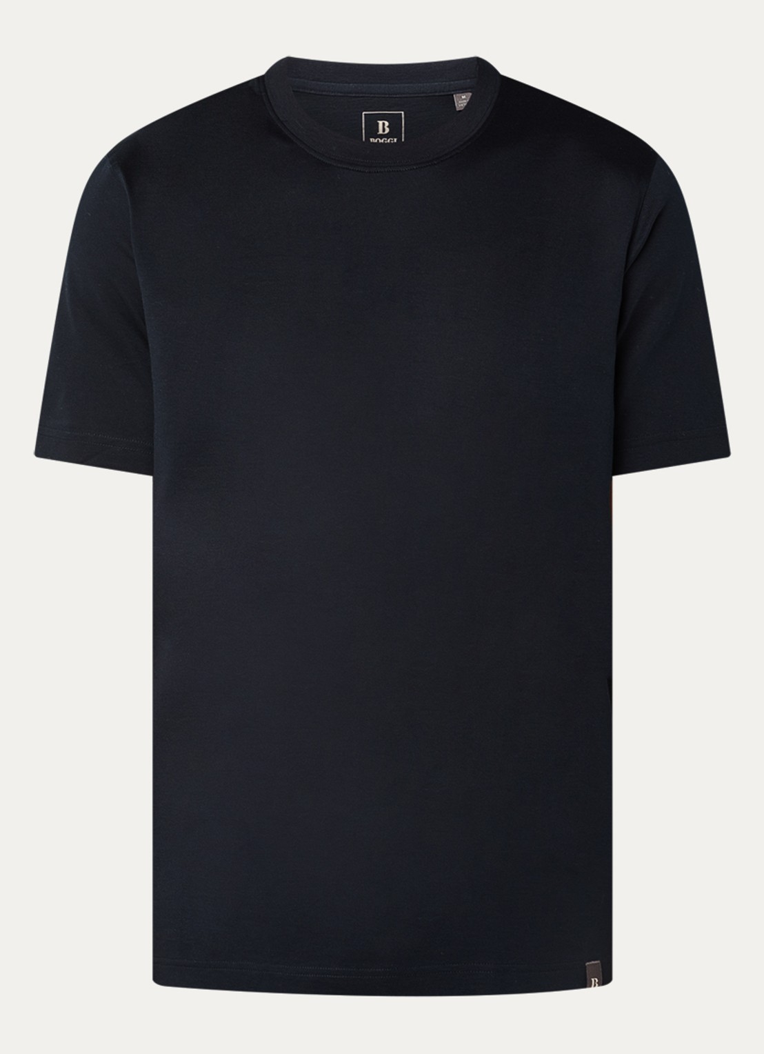 Boggi Milano T-shirt met stretch - voorkant 2 donkerblauw