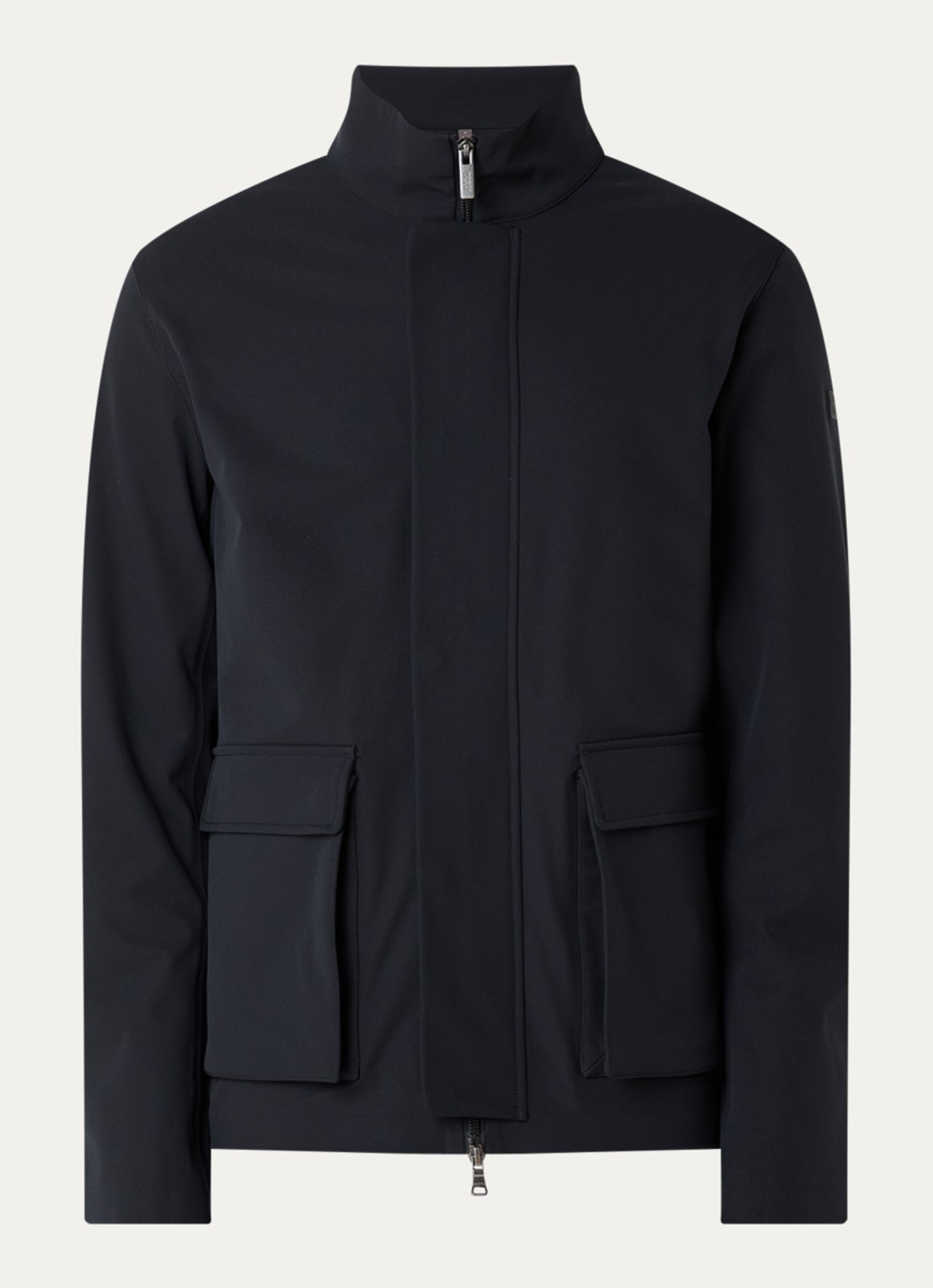 Boggi Milano Windjack met klepzakken - voorkant donkerblauw