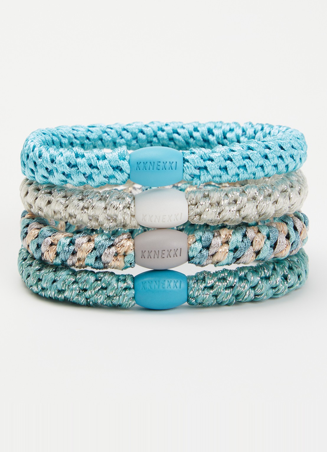 Bon Dep Kknekki Bundle 58 haarelastiekjes in 4-pack - voorkant 2 multicolor