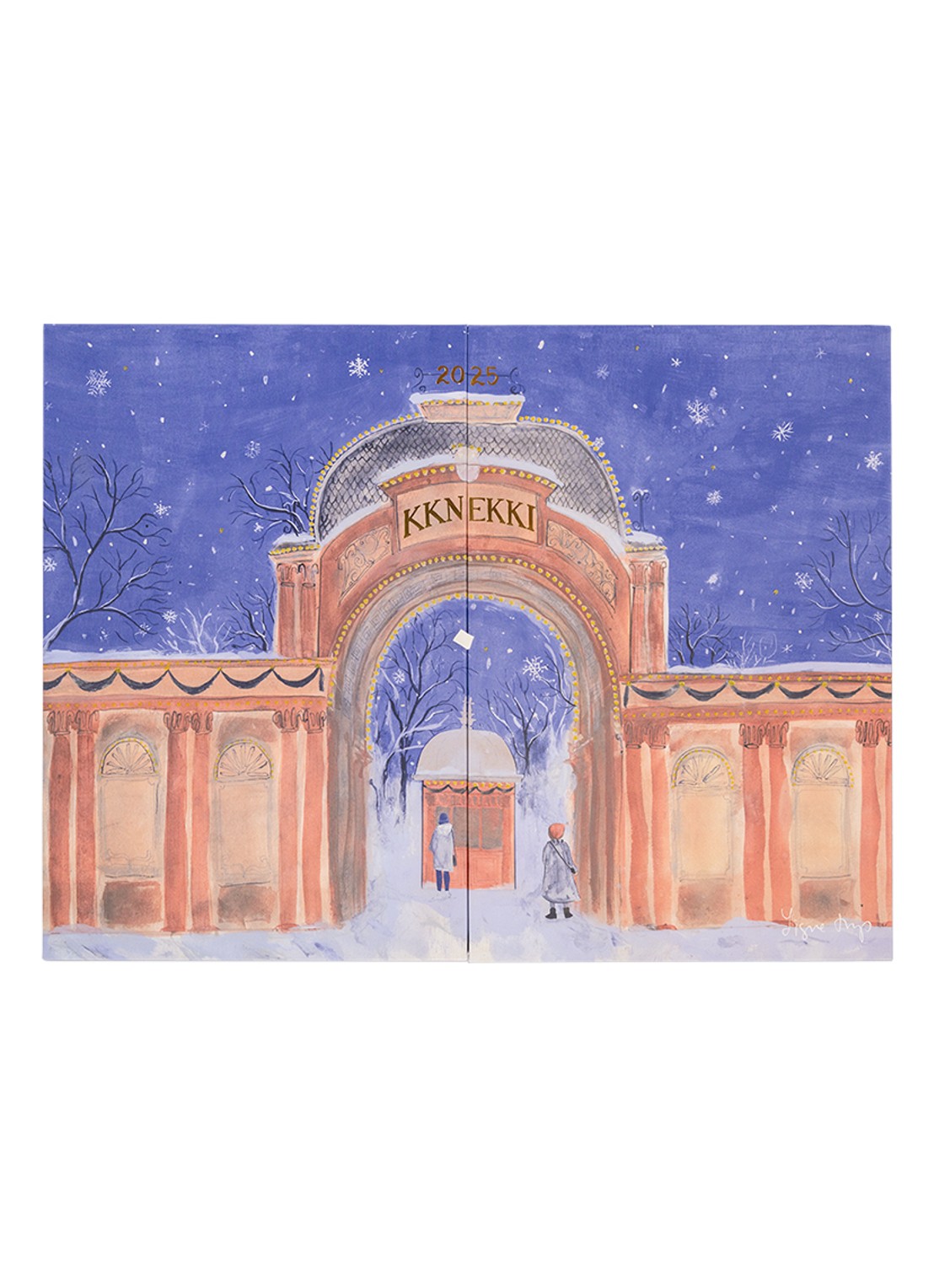 Bon Dep Kknekki Christmas Adventskalender haarelastiekjes 41 stuks - voorkant multicolor