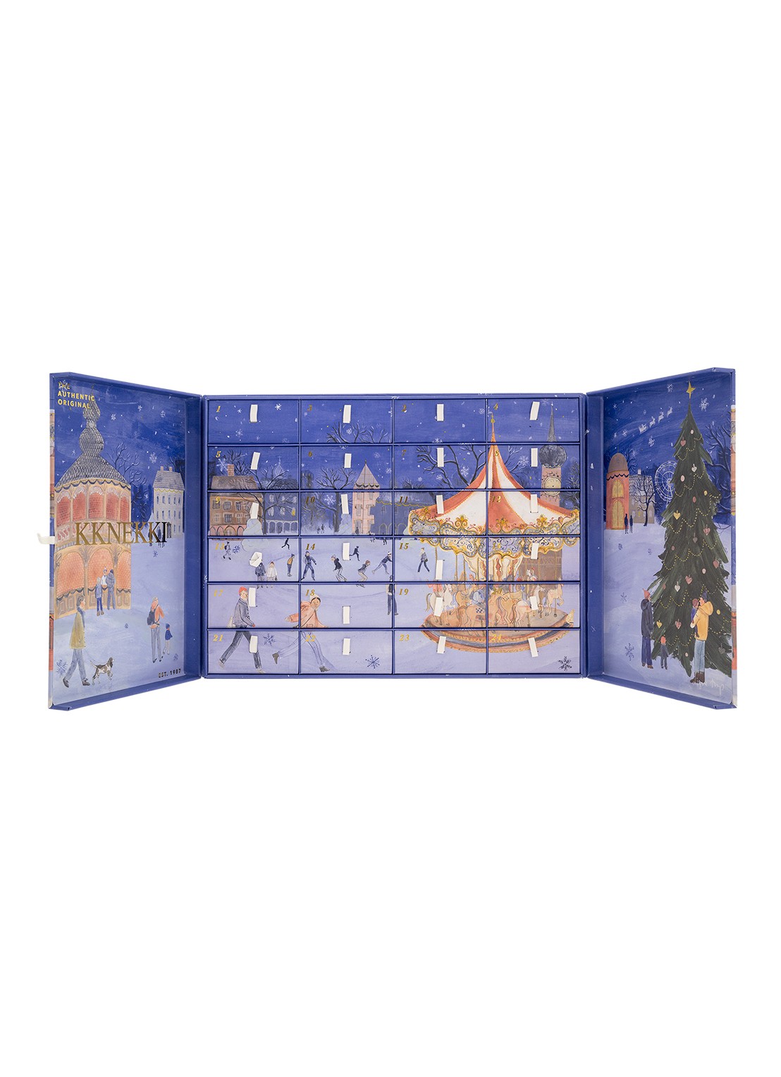 Bon Dep Kknekki Christmas Adventskalender haarelastiekjes 41 stuks - voorkant 2 multicolor