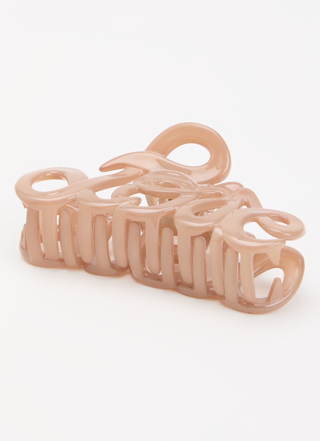 Bon Dep Love haarclip 8 cm  - voorkant 2 beige