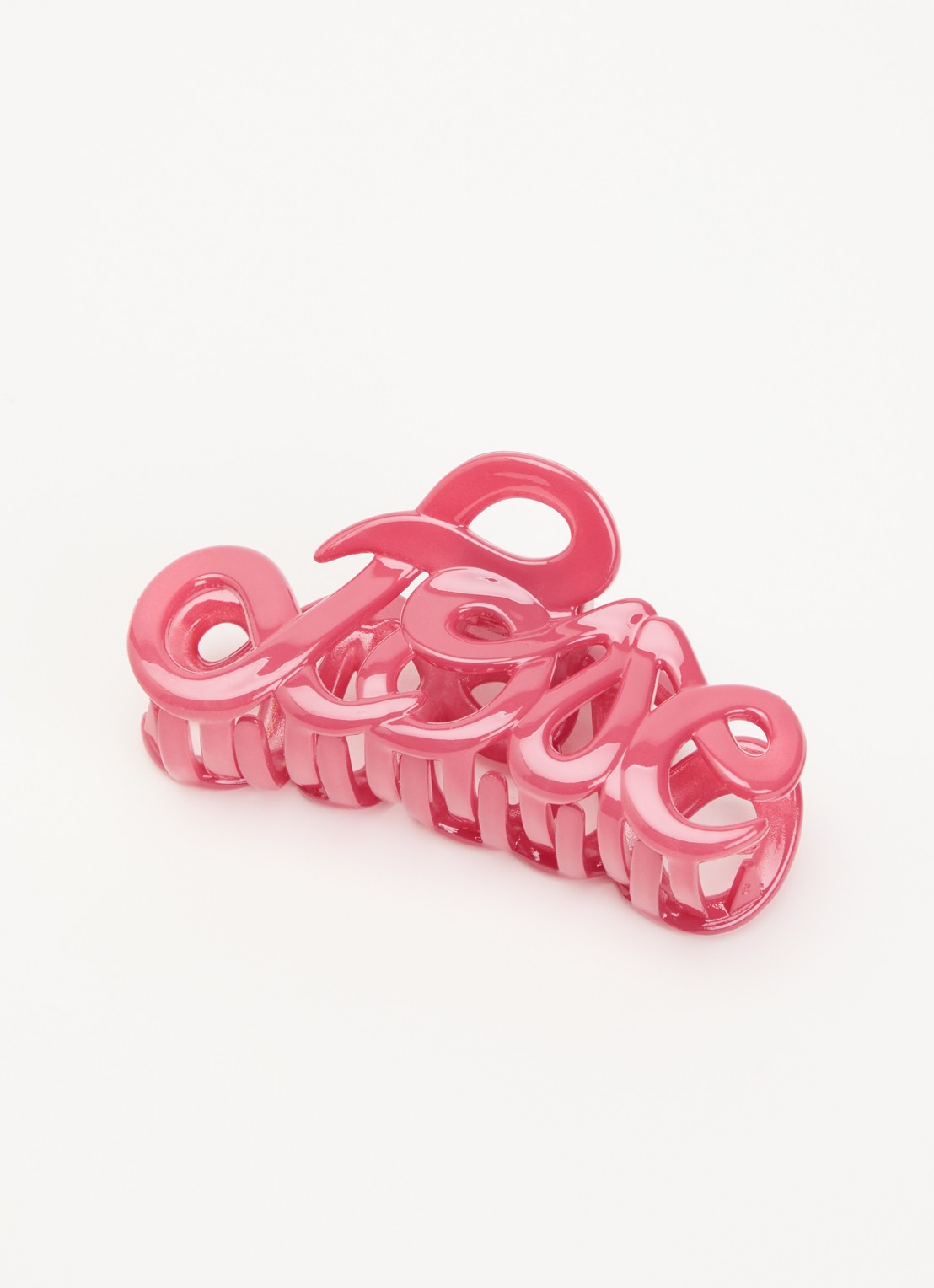 Bon Dep Love haarclip 8 cm  - detail roze
