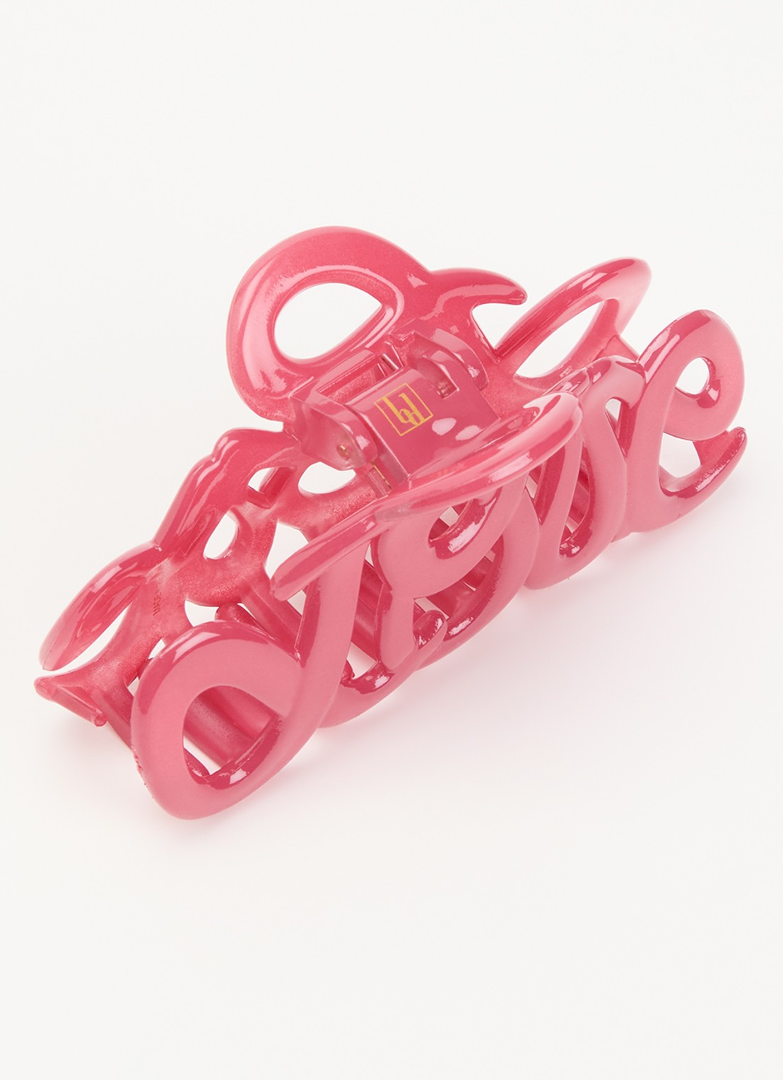Bon Dep Love haarclip 8 cm  - voorkant 2 roze