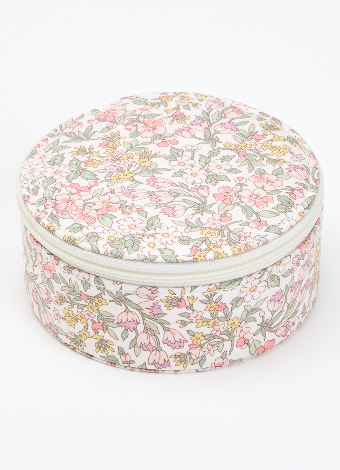 Bon Dep Sieradendoos met bloemenprint  - voorkant roze