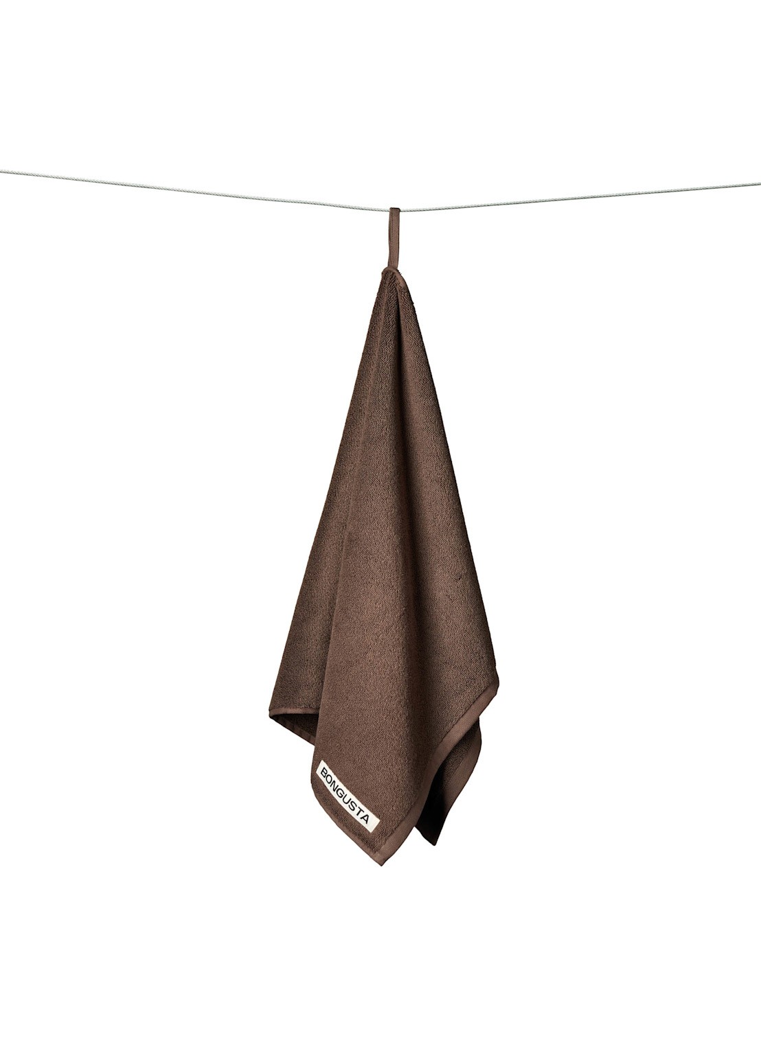 Bongusta Naram badhanddoek - 600 gr/m2 - 50 x 80 cm - voorkant donkerbruin