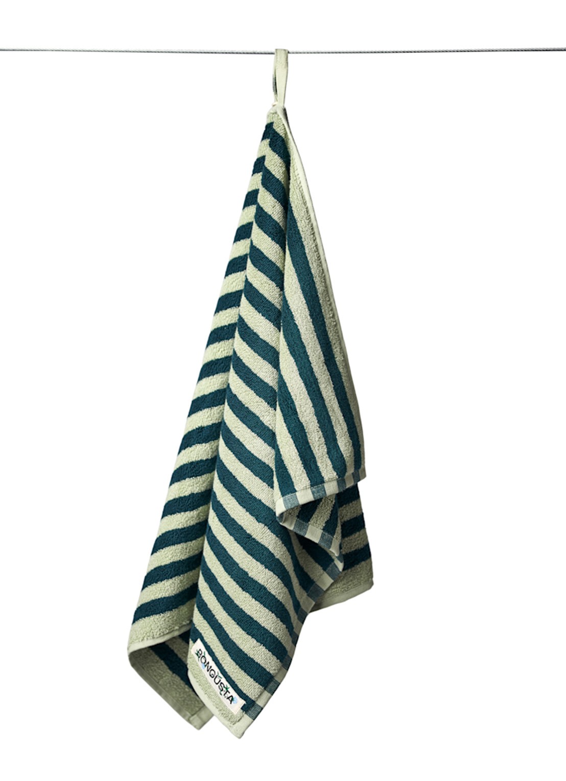 Bongusta Naram badhanddoek - 600 gr/m2 - 50 x 80 cm - voorkant groen