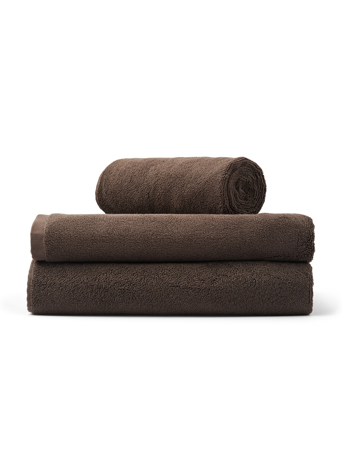 Bongusta Naram badhanddoek - 600 gr/m2 - 70 x 140 cm - detail 2 donkerbruin