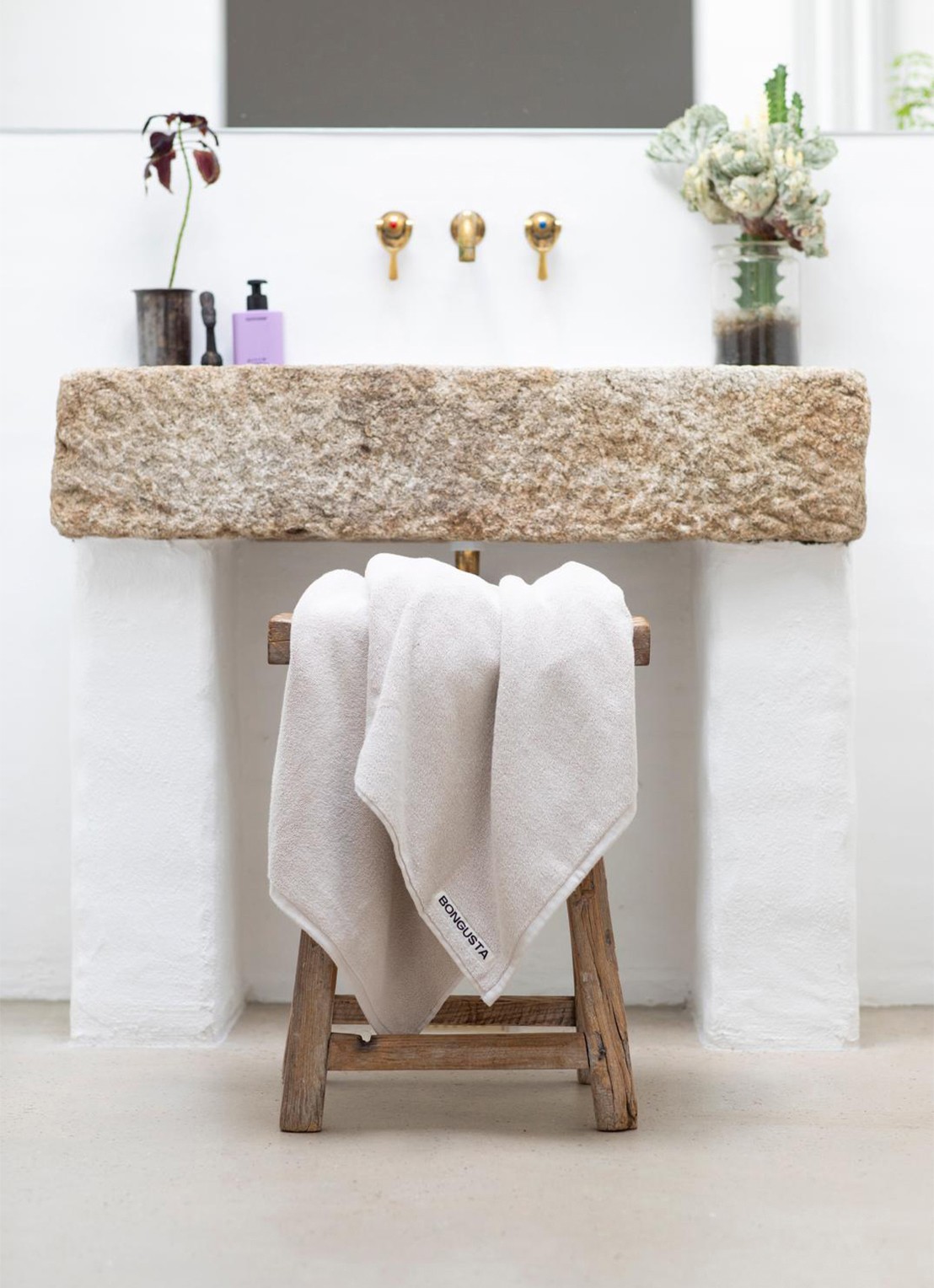 Bongusta Naram badlaken - 600 gr/m2 - 150 x 100 cm - voorkant 5 beige