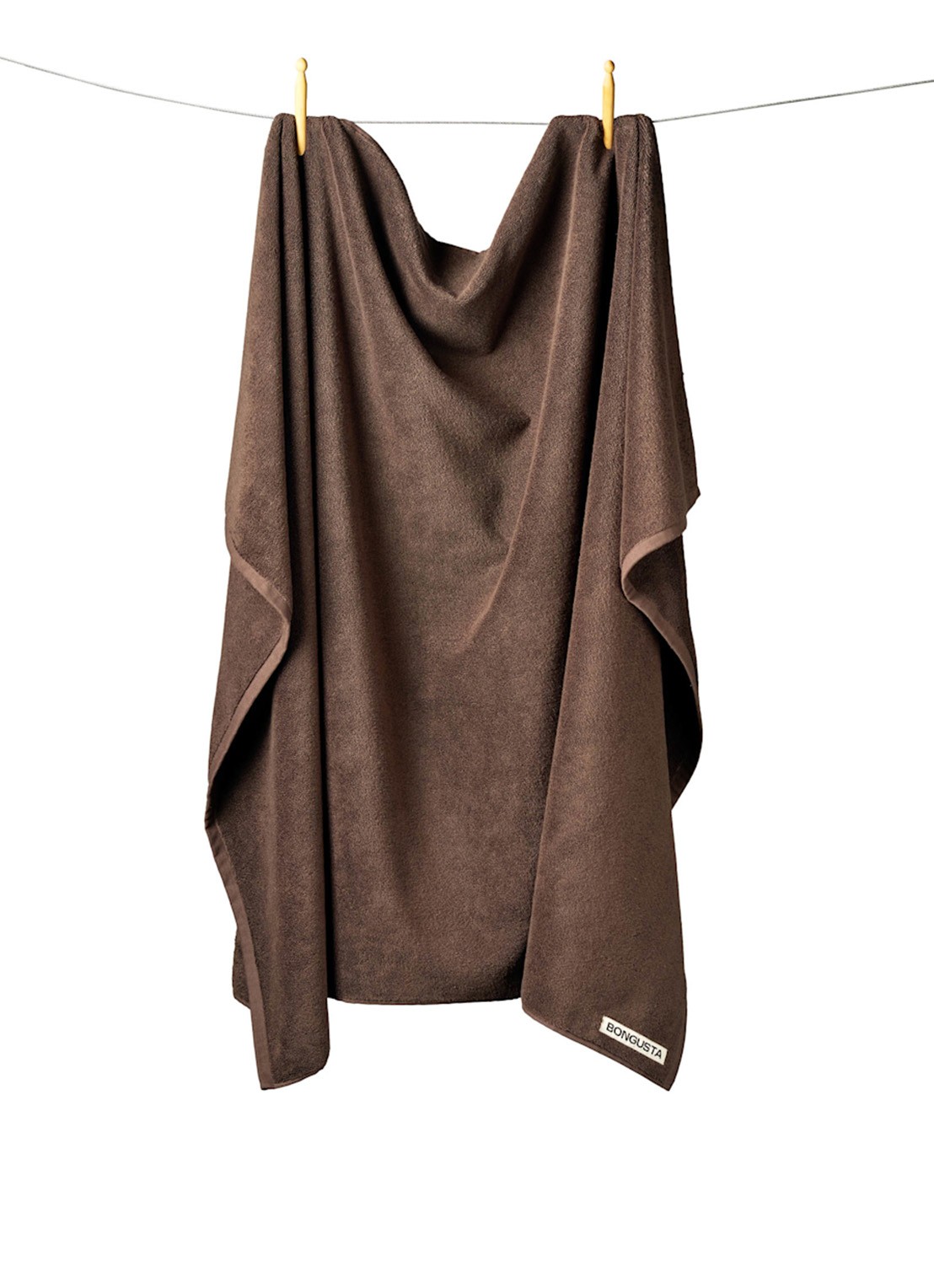 Bongusta Naram badlaken - 600 gr/m2 - 150 x 100 cm - voorkant donkerbruin