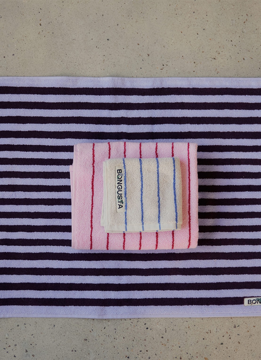 Bongusta Naram badmat 80 x 50 cm - voorkant 2 lavendel