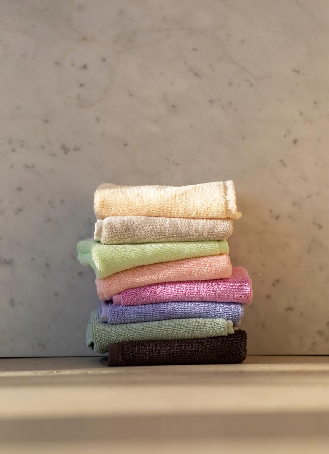Bongusta Naram gastendoek - 600 gr/m2 - 30 x 30 cm - voorkant 2 bruin