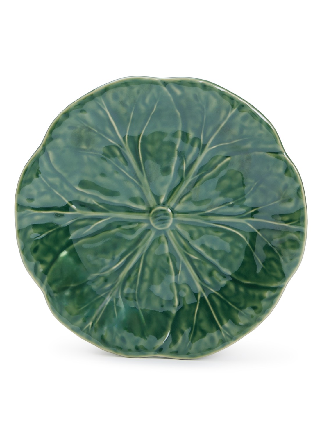 Bordallo Pinheiro Cabbage gebaksbordje 18 cm - voorkant groen
