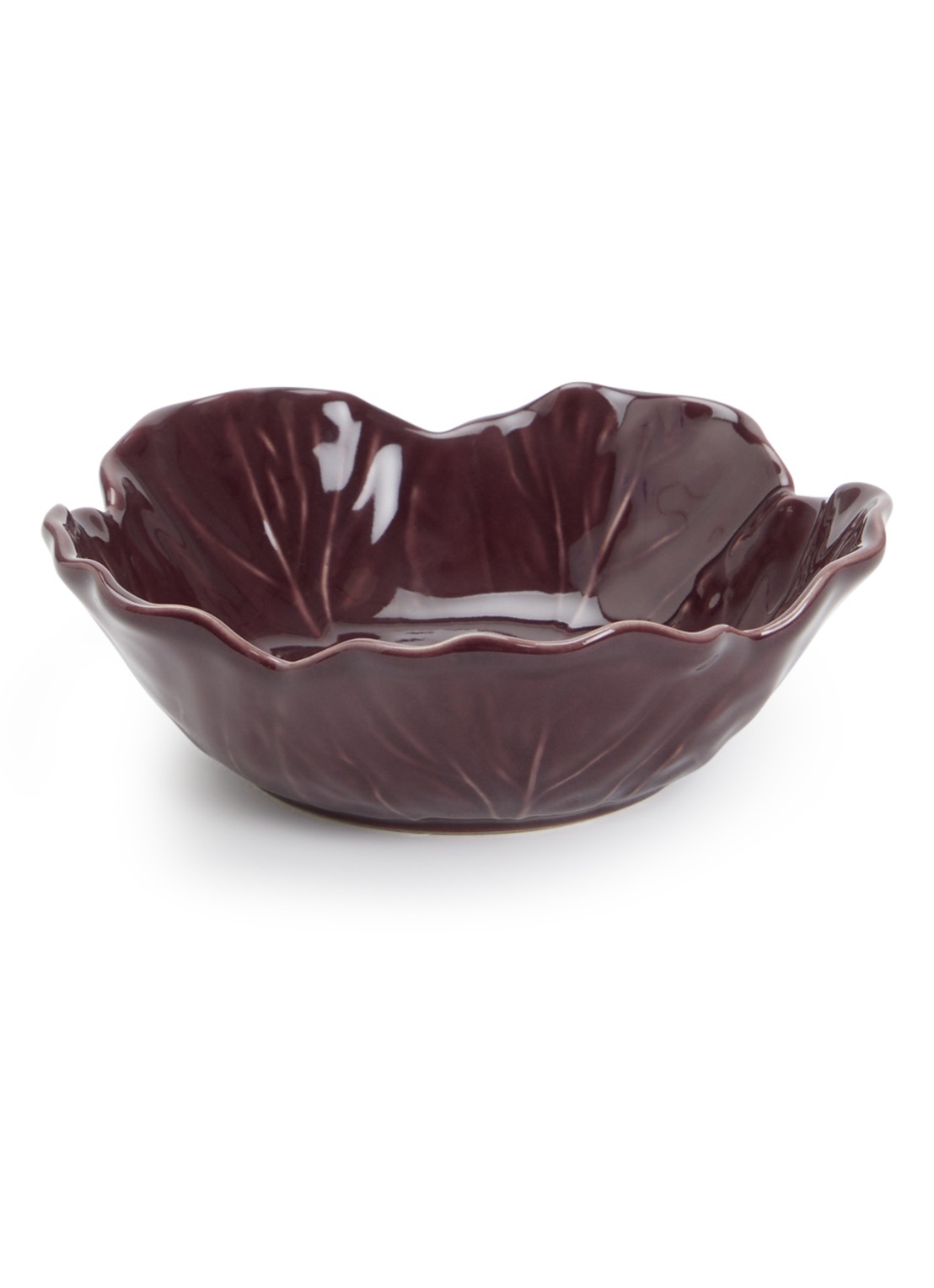 Bordallo Pinheiro Cabbage kom 11 cm - voorkant aubergine