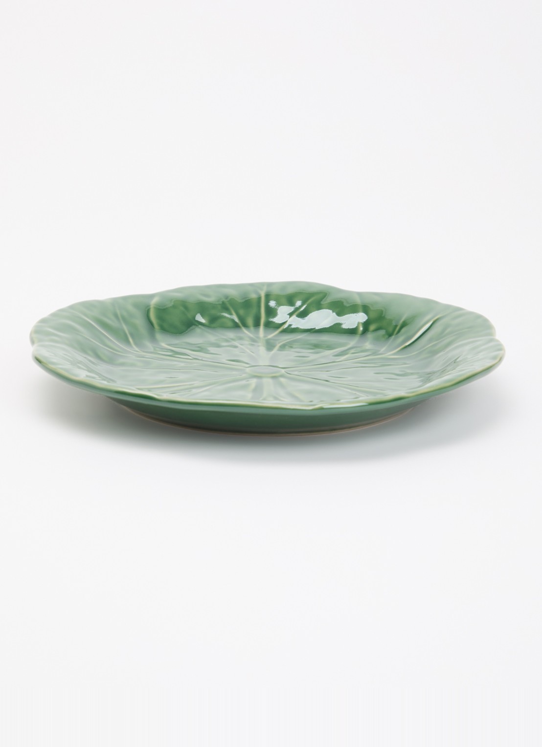 Bordallo Pinheiro Cabbage ontbijtbord 21 cm - voorkant 2 groen