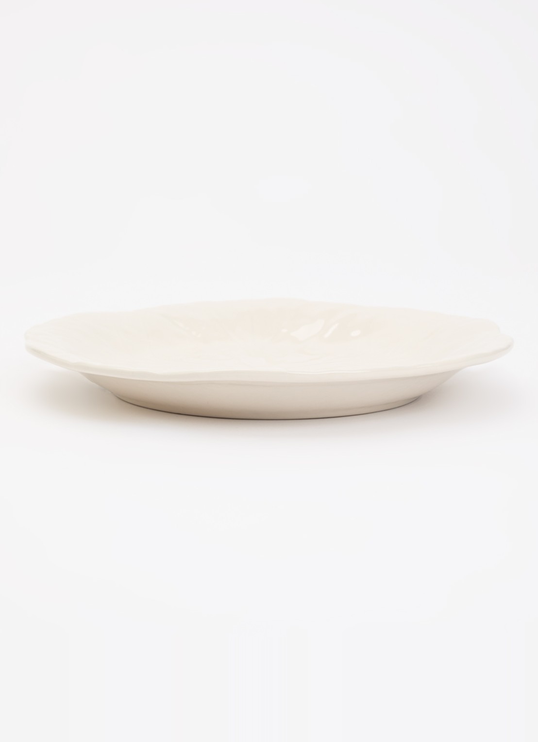 Bordallo Pinheiro Cabbage ontbijtbord 21 cm - voorkant 2 ivoor