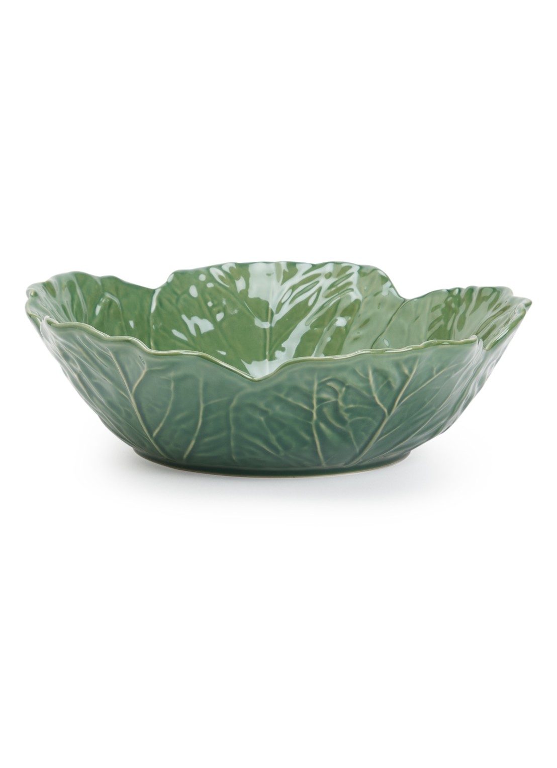 Bordallo Pinheiro Cabbage saladeschaal 28 cm - voorkant groen