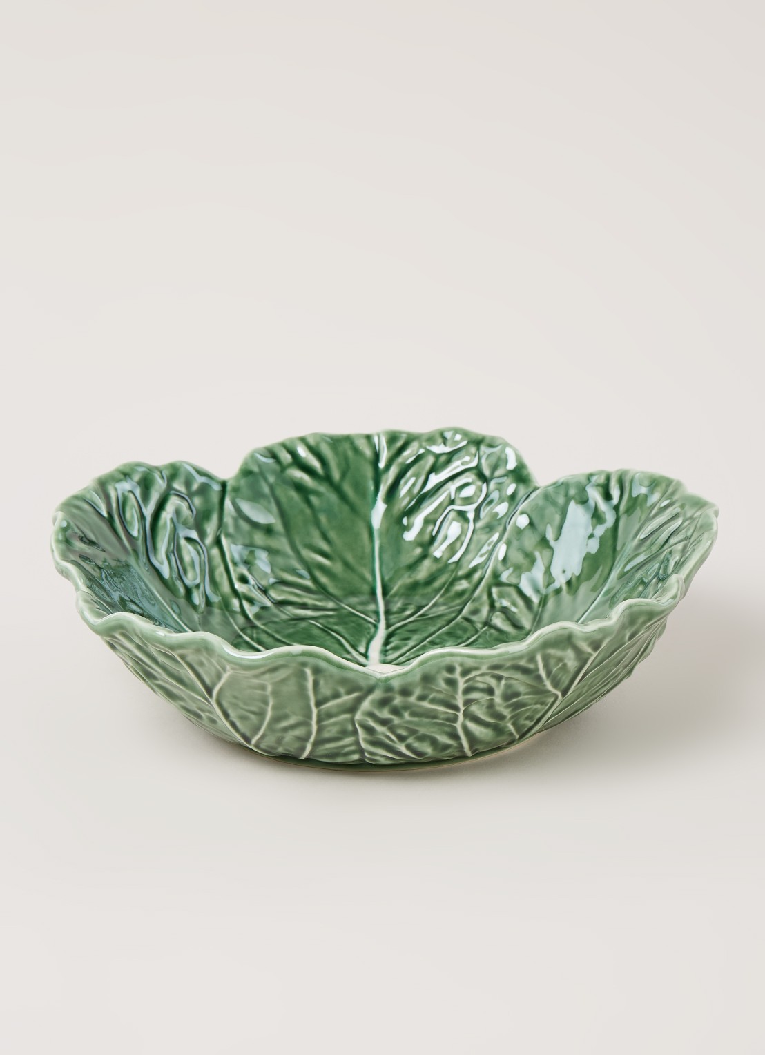 Bordallo Pinheiro Cabbage saladeschaal 29 cm - voorkant 3 groen