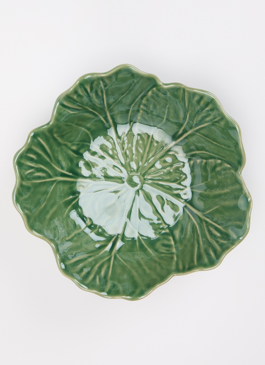 Bordallo Pinheiro Cabbage serveerschaal  - voorkant 2 groen