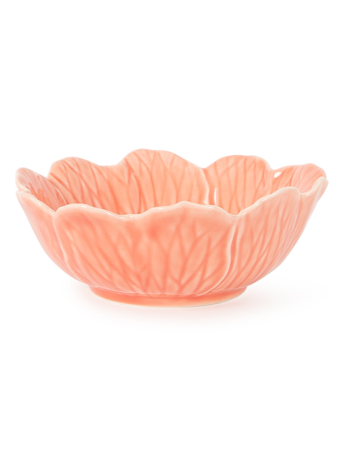 Bordallo Pinheiro Flora kom 17 cm - voorkant zalmroze
