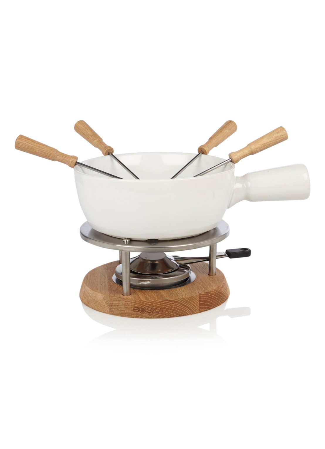 Boska Bianco fondueset 1,3 liter - voorkant wit