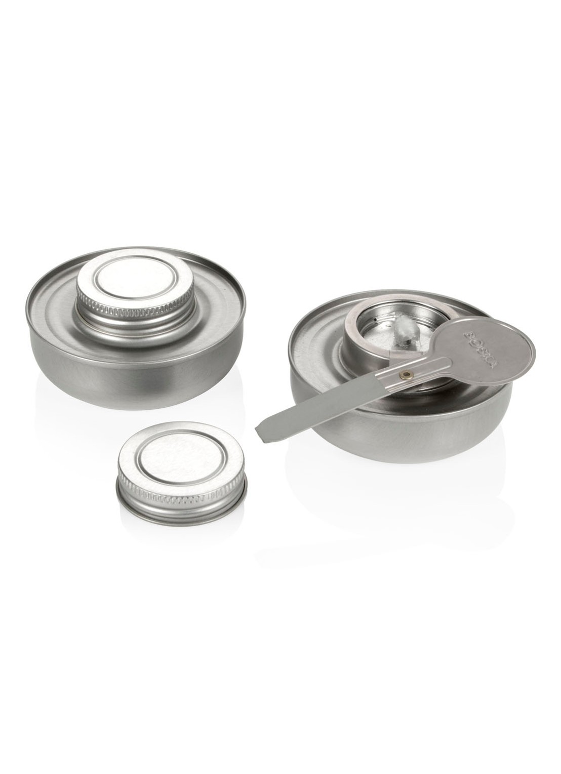 Boska Fondue branders set van 2  - voorkant 2 zilver