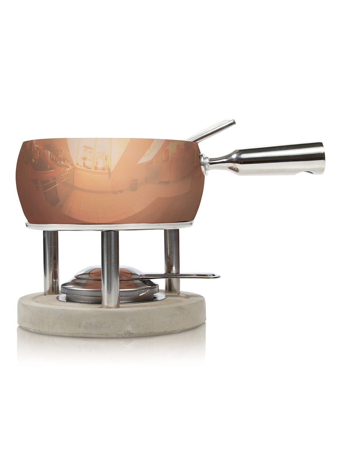 Boska Life fondueset Ø20 cm - voorkant koper
