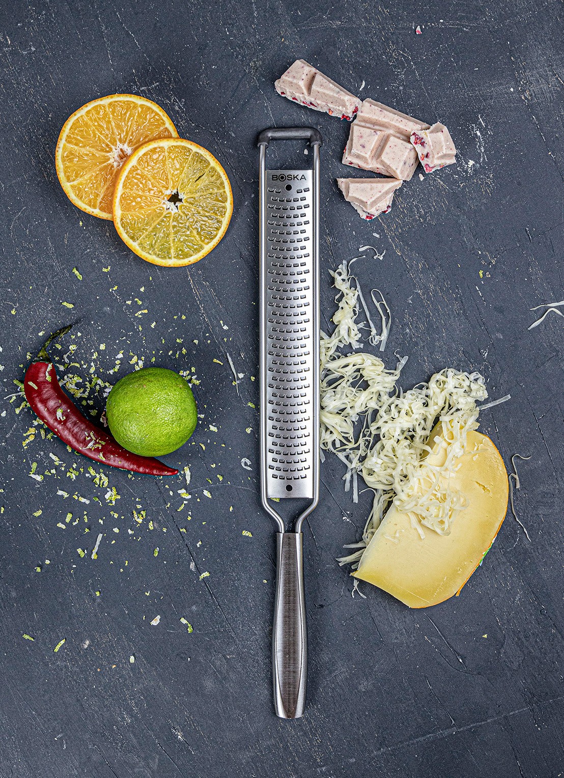 Boska Monaco+ Zester handrasp 32 cm - voorkant 2 zilver