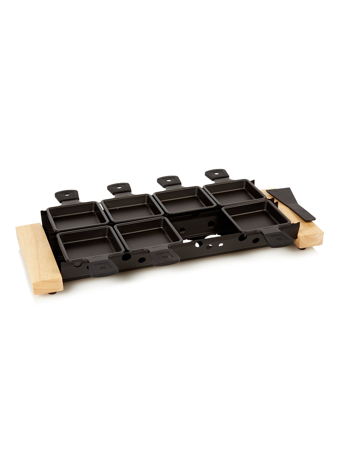 Boska Partyclette XL raclette set 8-delig - voorkant zwart