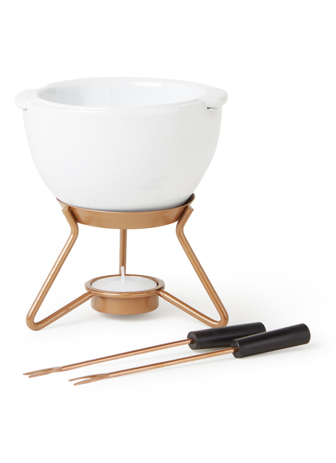 Boska Petit Marie chocolade fondueset - voorkant wit