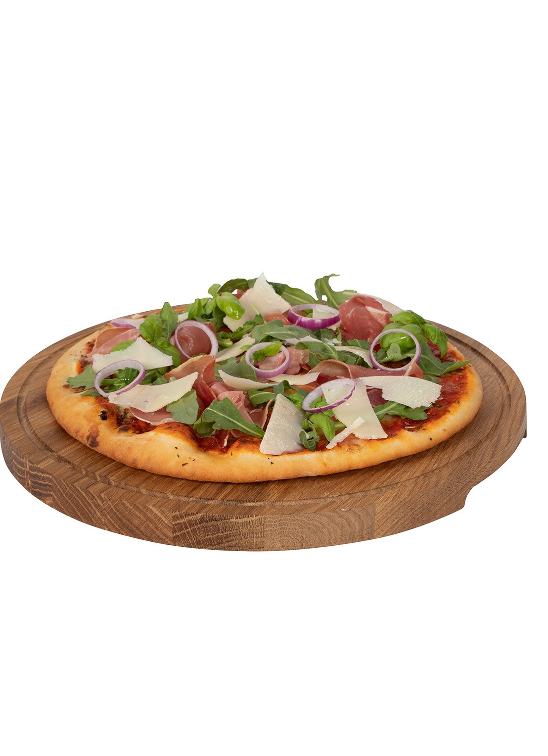 Boska Pizza snij- en serveerplank 34 cm - voorkant 2 bruin