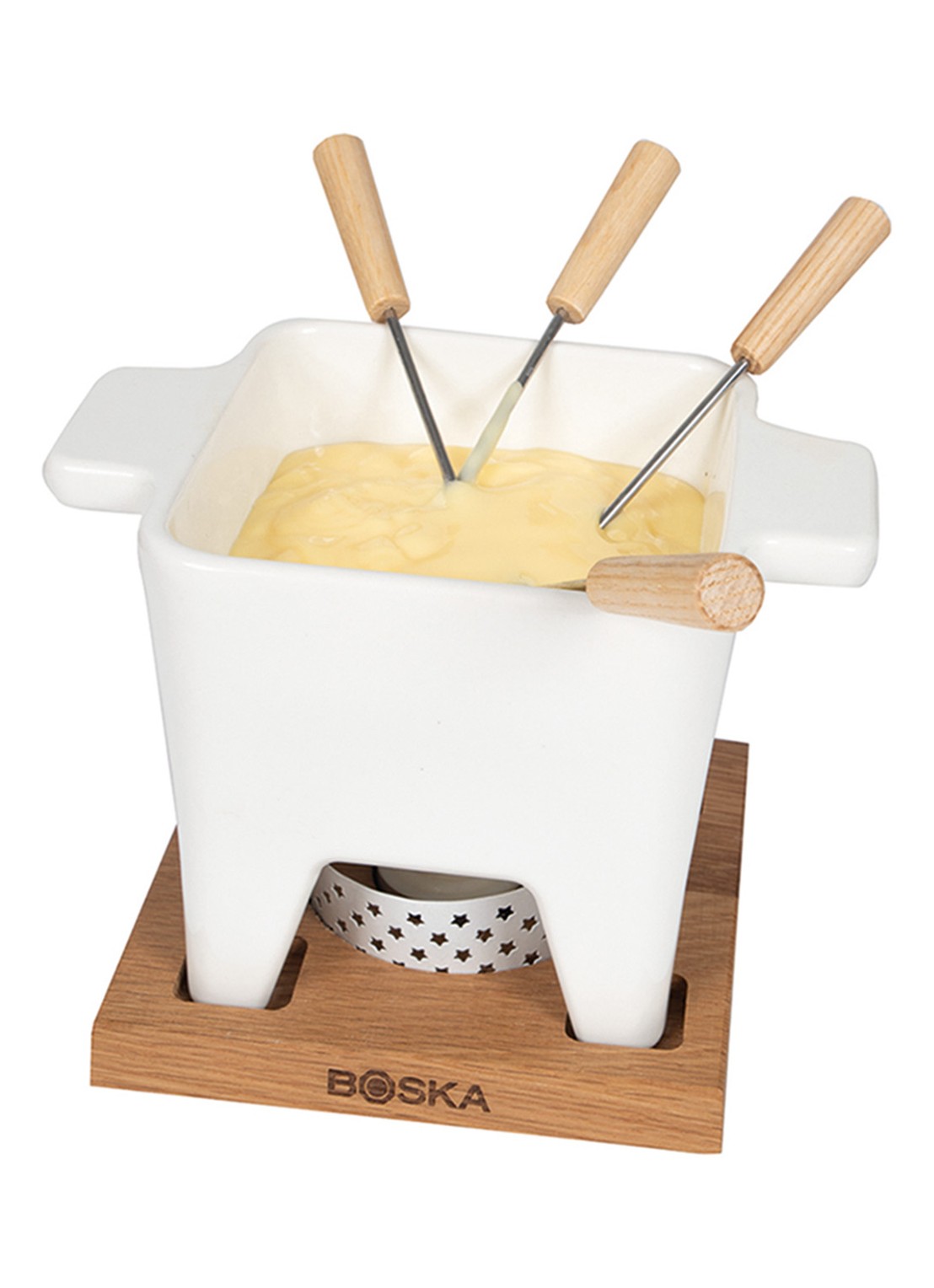 Boska Tapas fondueset Bianco L 600 ml - voorkant 3 wit
