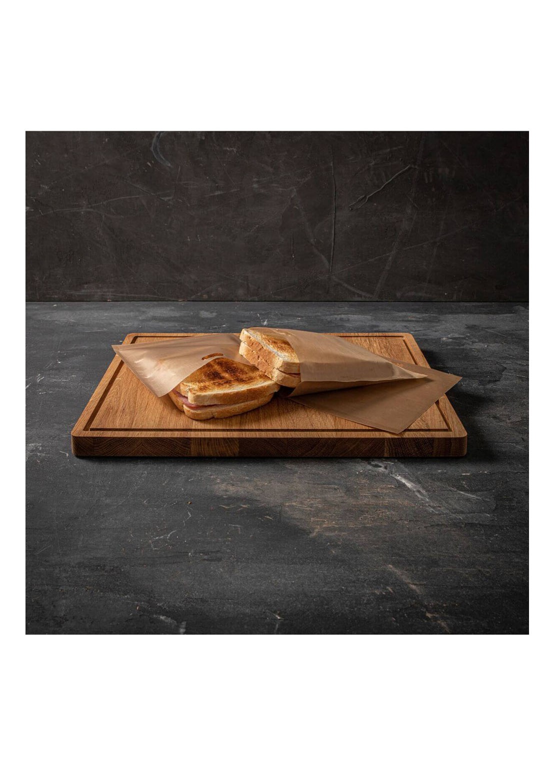 Boska Toastabags broodroosterzakjes set van 3 - detail lichtbruin