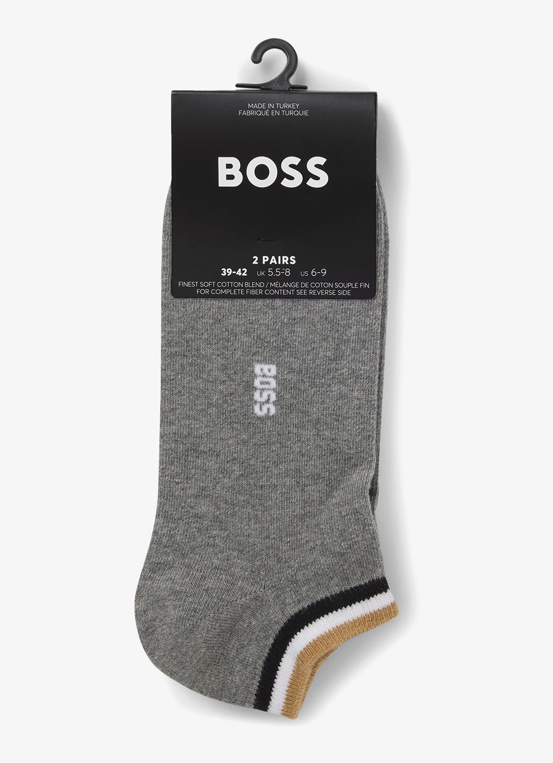 BOSS 2P AS Uni stripe CC 1024  001 - voorkant 2 silver-041 / zilver
