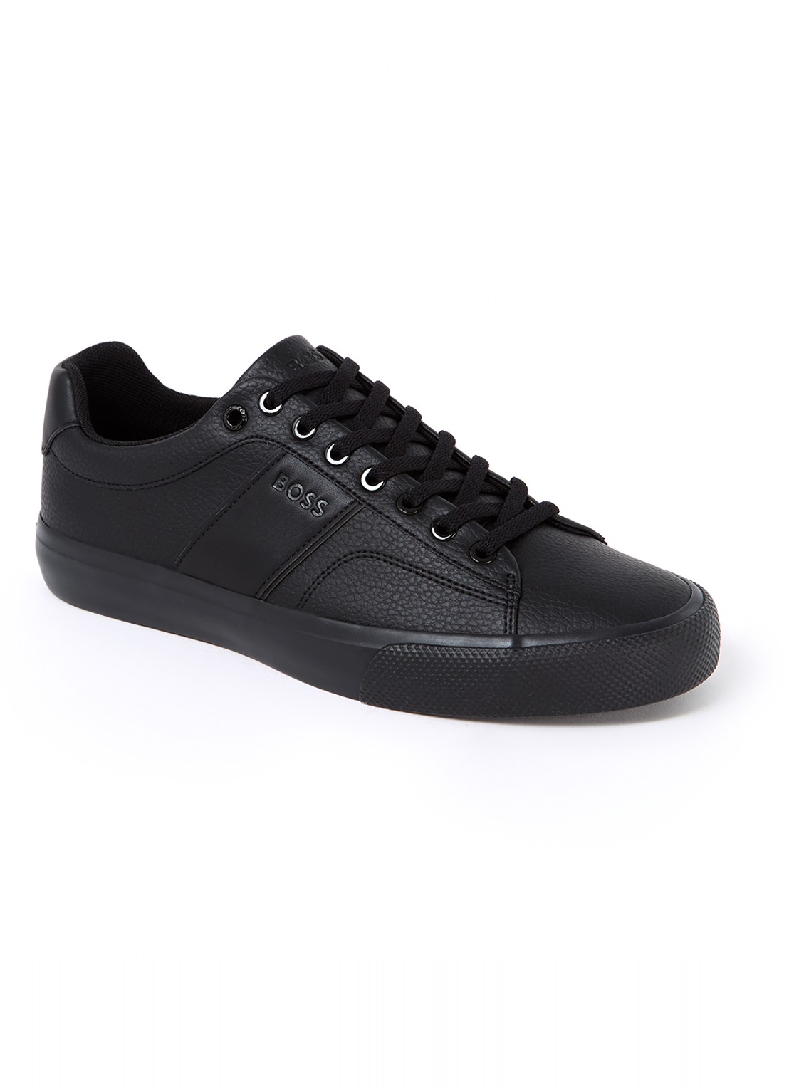 BOSS Aiden sneaker met logo - voorkant 2 zwart