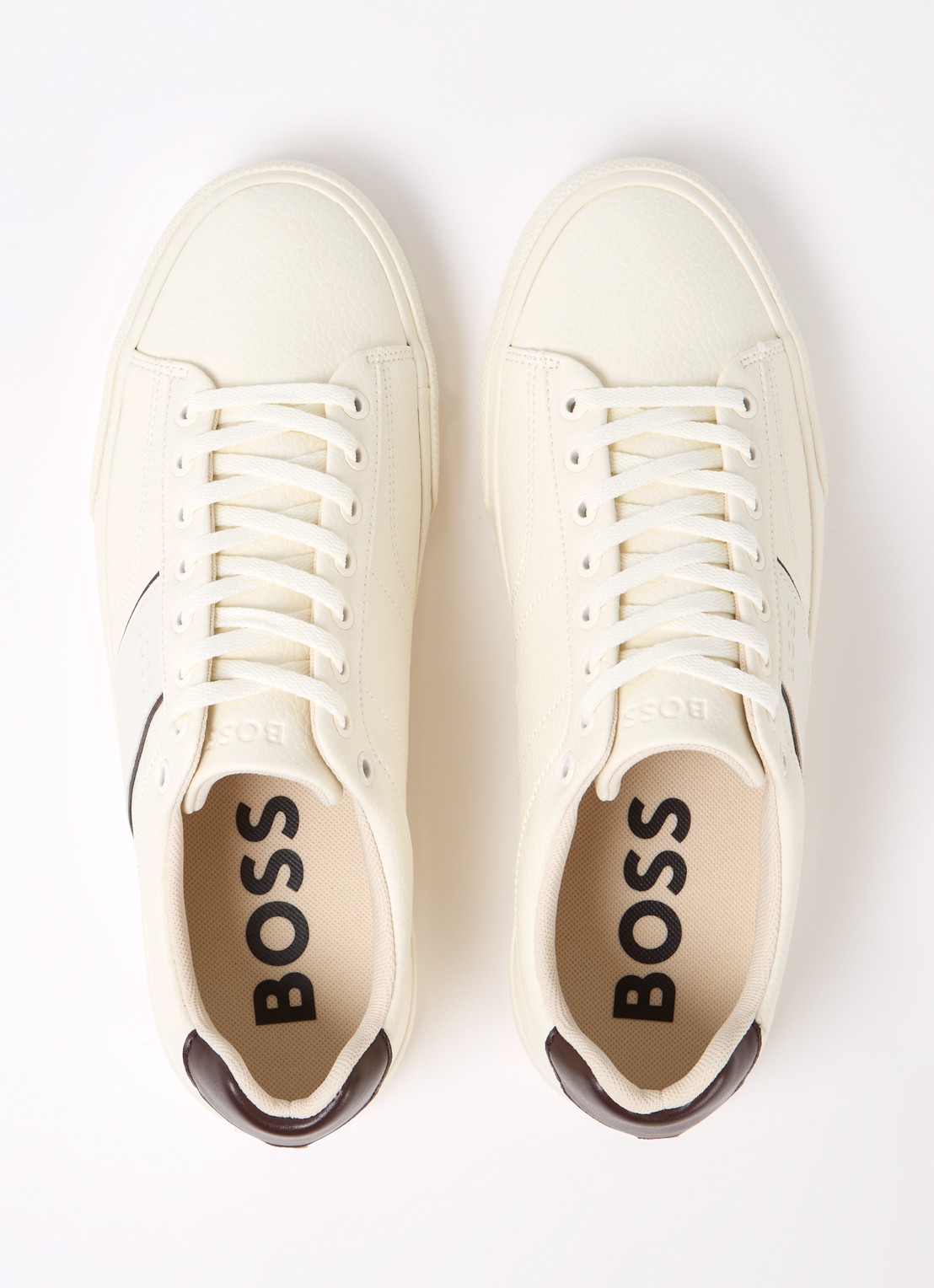 BOSS Aiden sneaker met logo - detail 3 ivoor