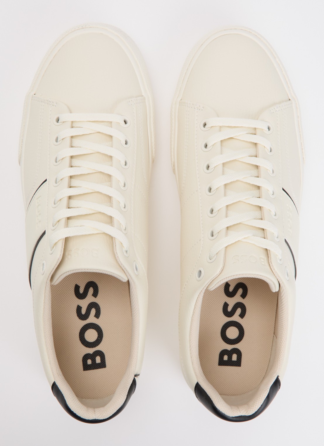 BOSS Aiden sneaker met logo - detail 3 gebroken wit