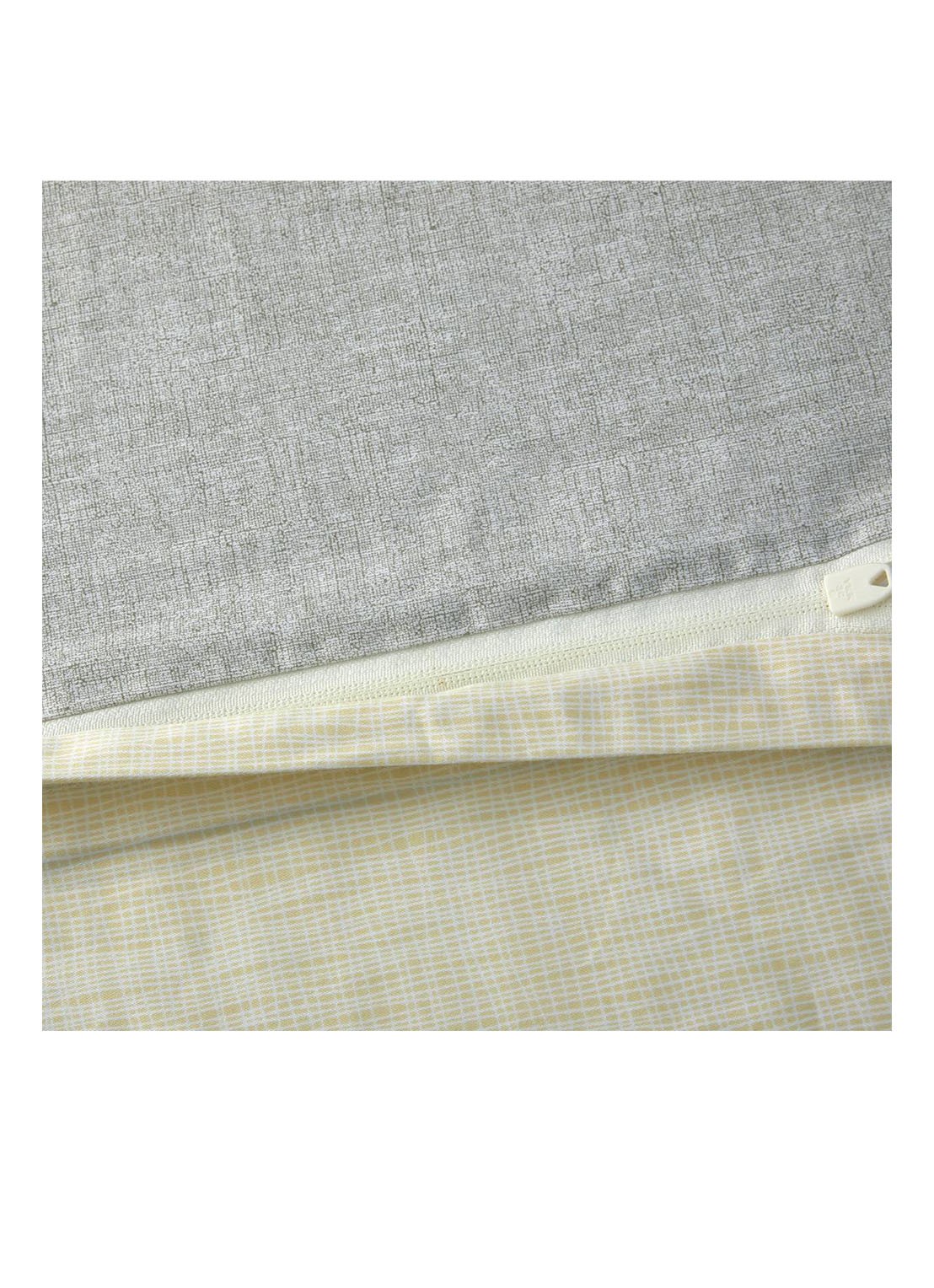 BOSS Almond Flowers dekbedovertrek van katoensatijn - exclusief kussenslopen - detail grijs