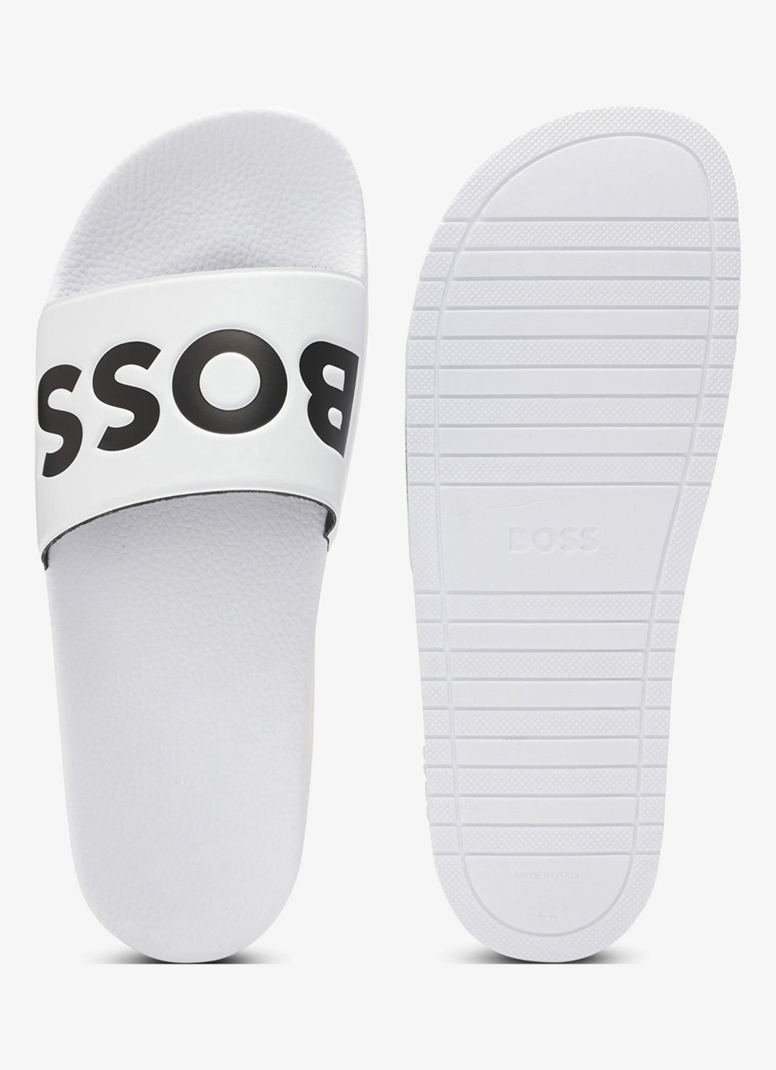 BOSS Aryeh slipper met logo - detail 4 wit