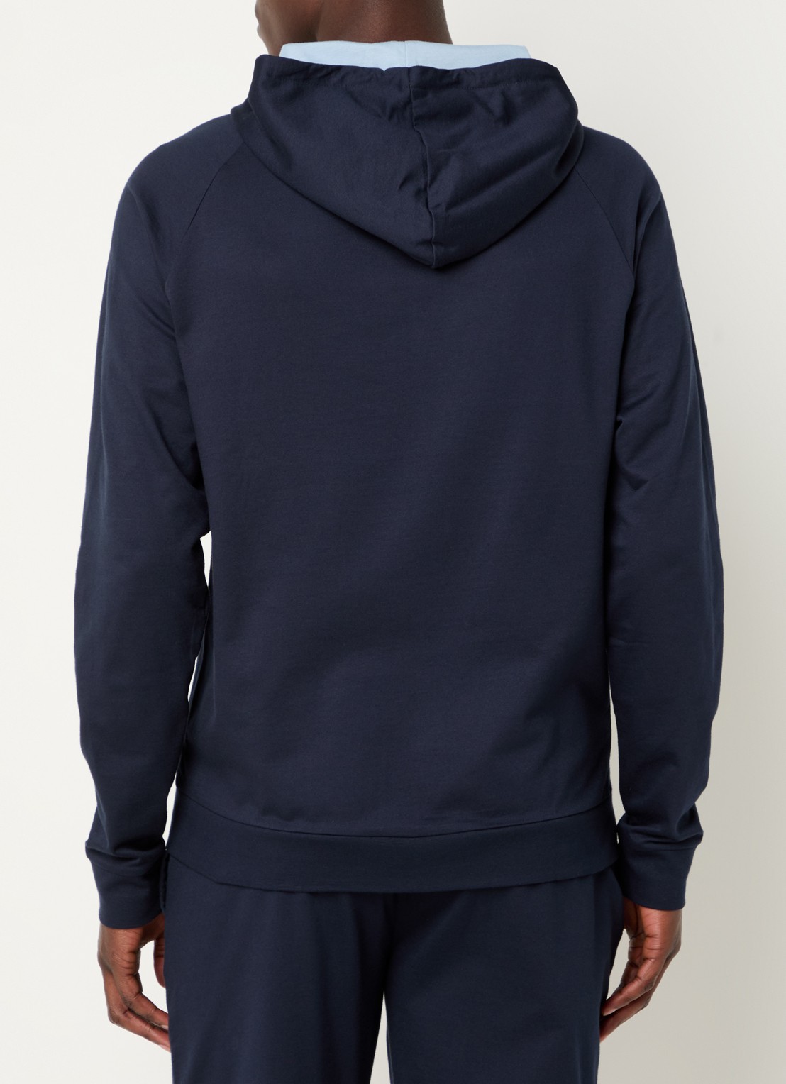 BOSS Authentic sweatvest met capuchon en logo - achterkant 3 dark blue-403 / blauw