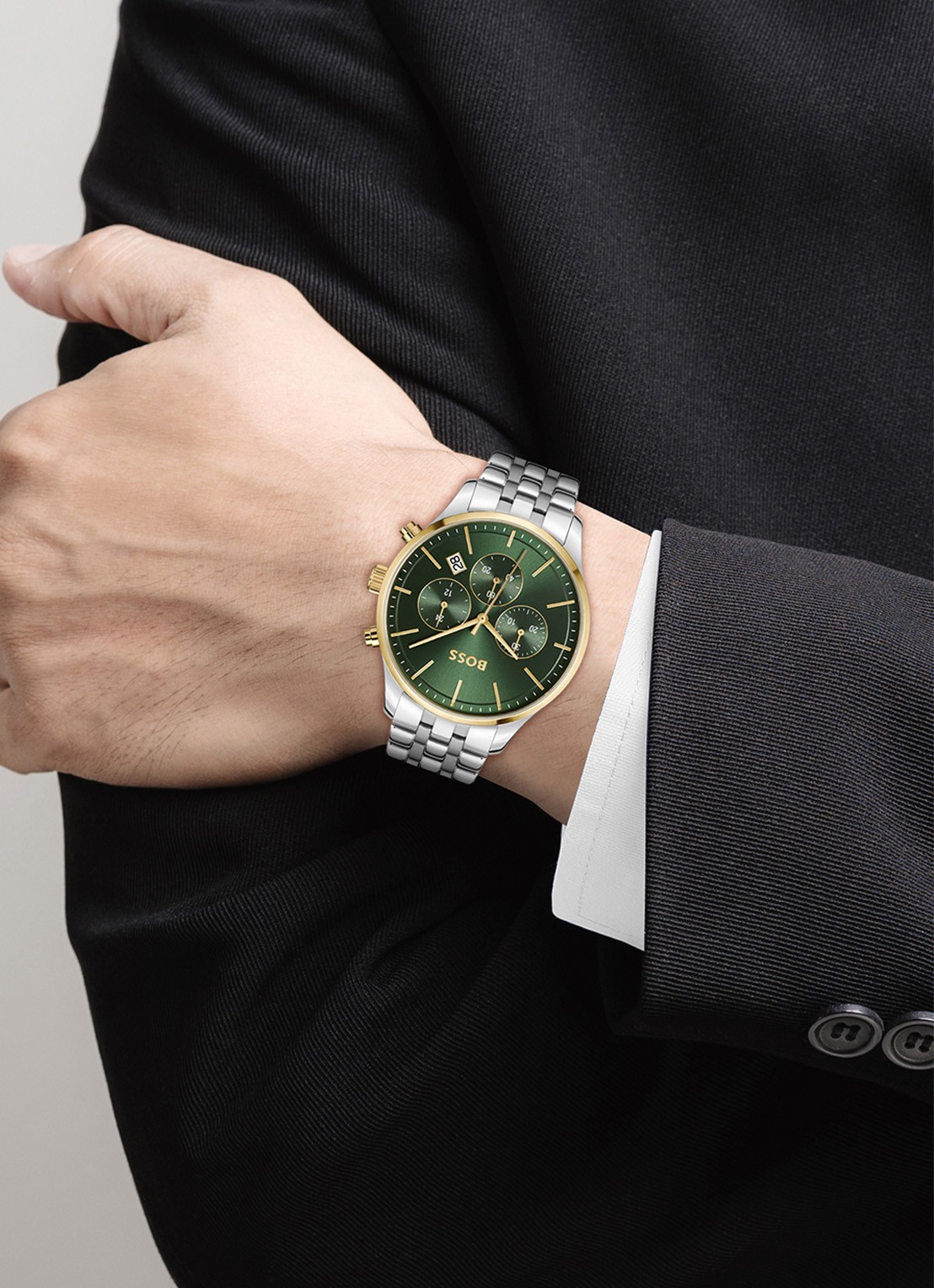 BOSS  Avery horloge HB1514159  - voorkant 2 zilver