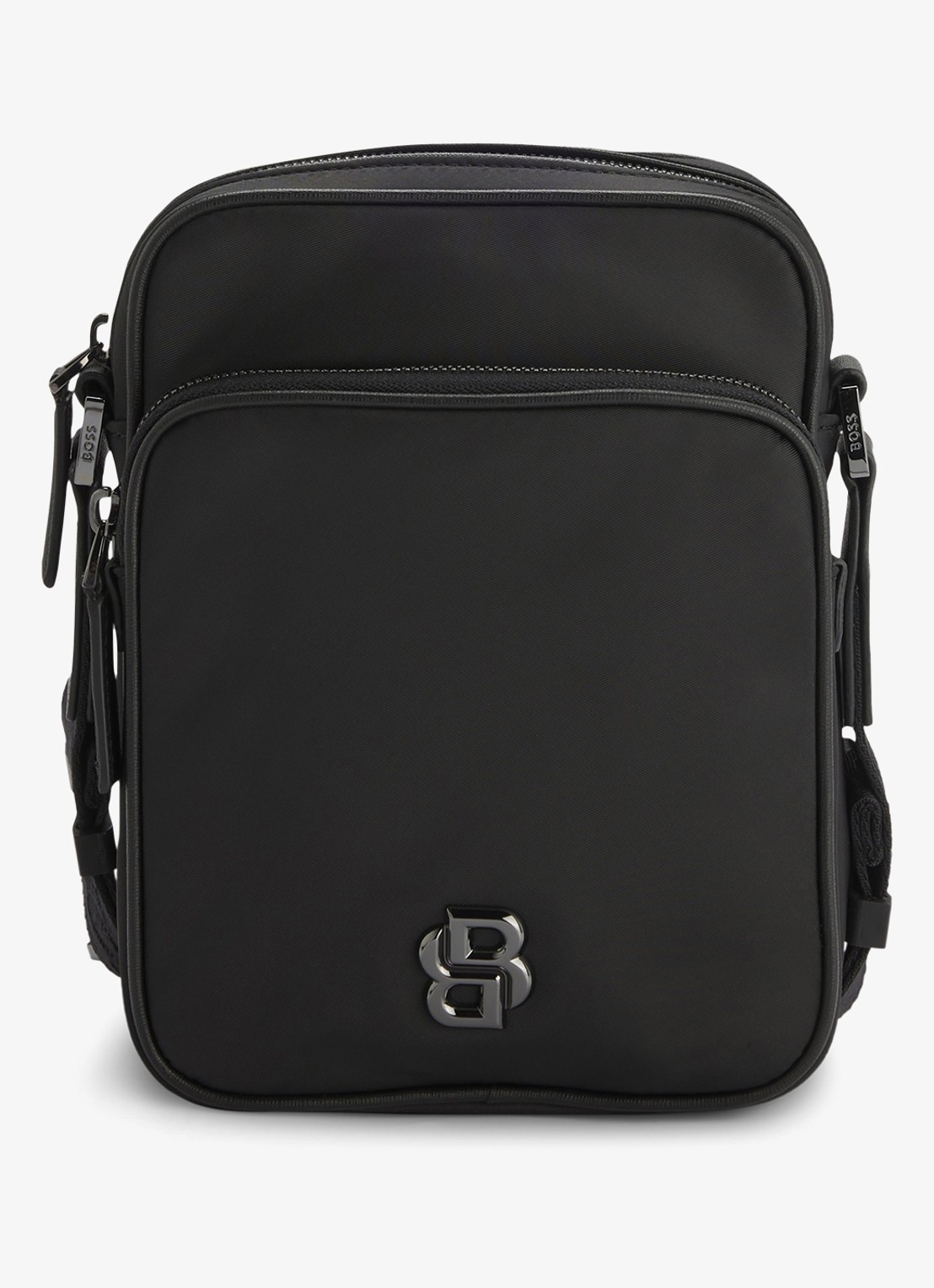 BOSS B-Icon crossbodytas met logo - voorkant 5 zwart