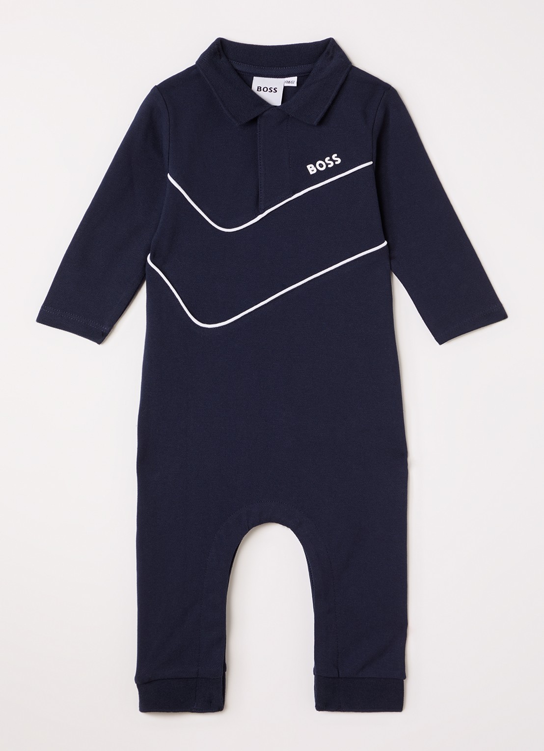 BOSS Babypak met polokraag - voorkant donkerblauw