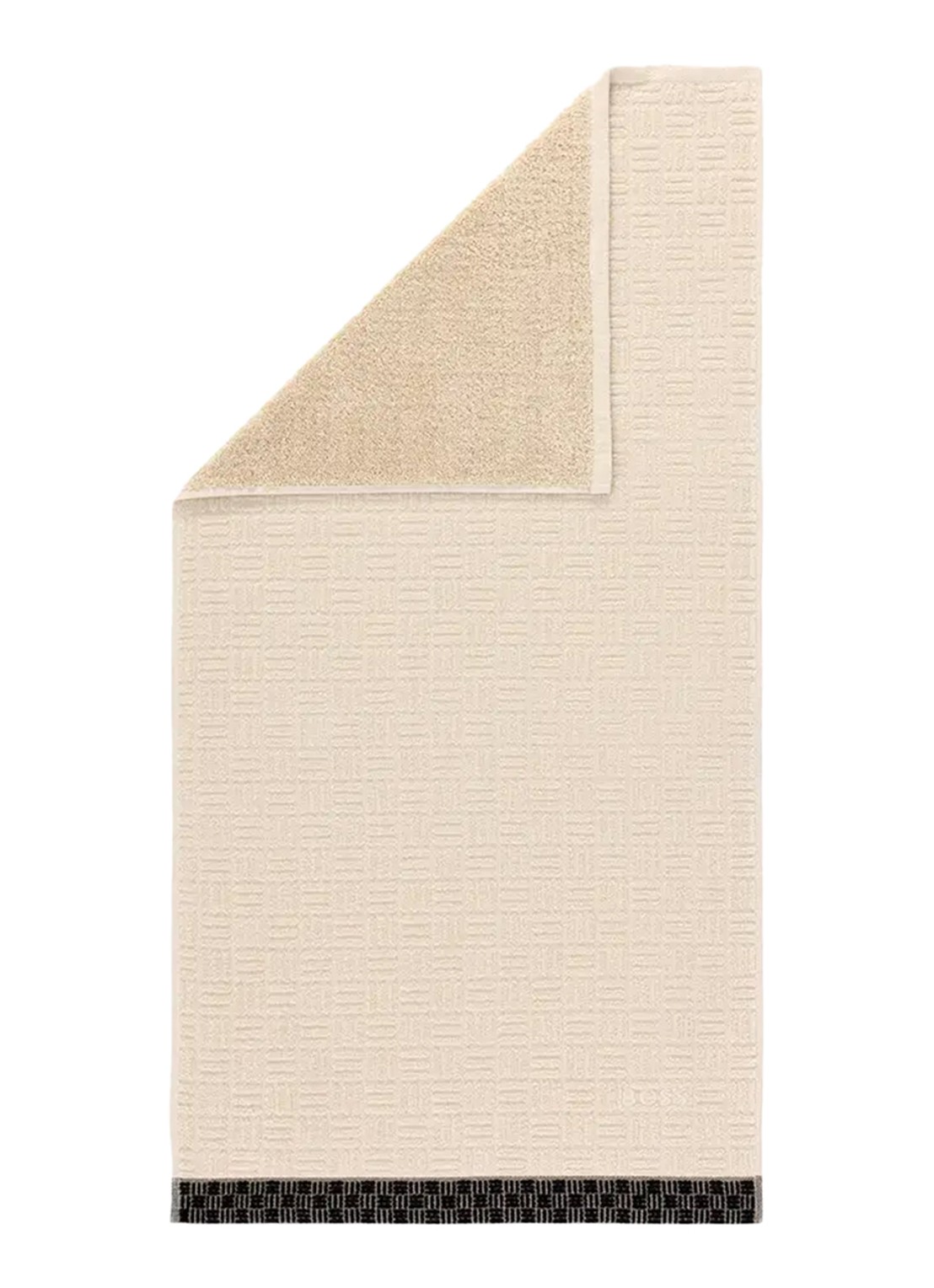BOSS Badhanddoek 50 x 100 cm - achterkant 3 beige
