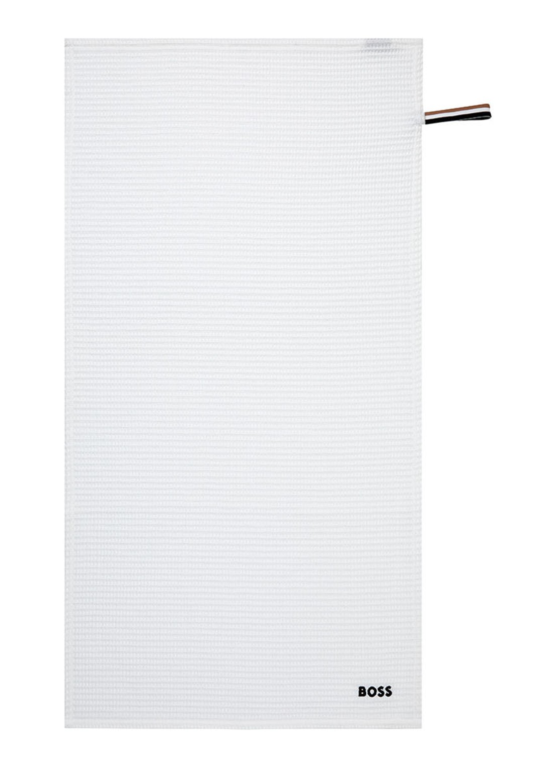 BOSS Badhanddoek van katoen 70 x 140 cm - voorkant wit