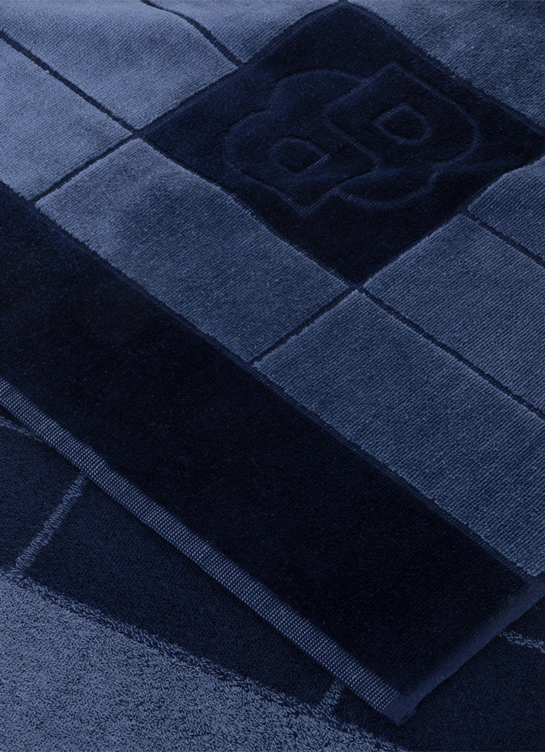BOSS Badlaken 90 x 150 cm - achterkant donkerblauw