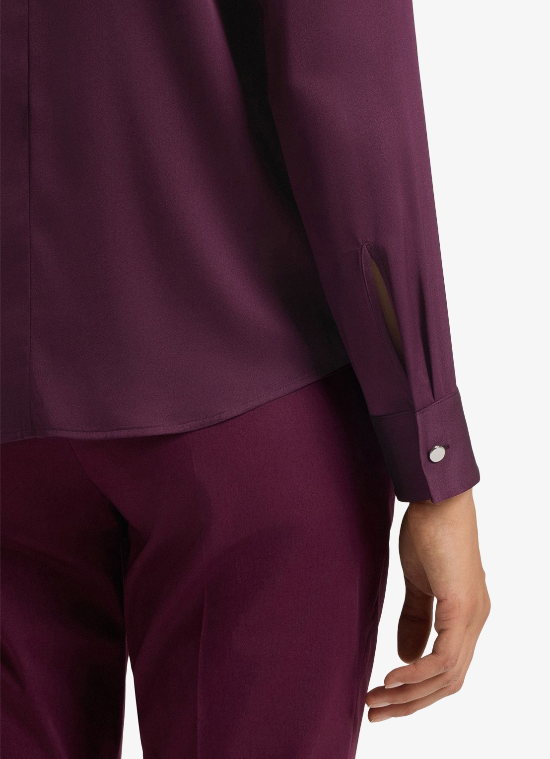 BOSS Banorah blouse in zijdeblend - detail 3 open purple-557 / paars