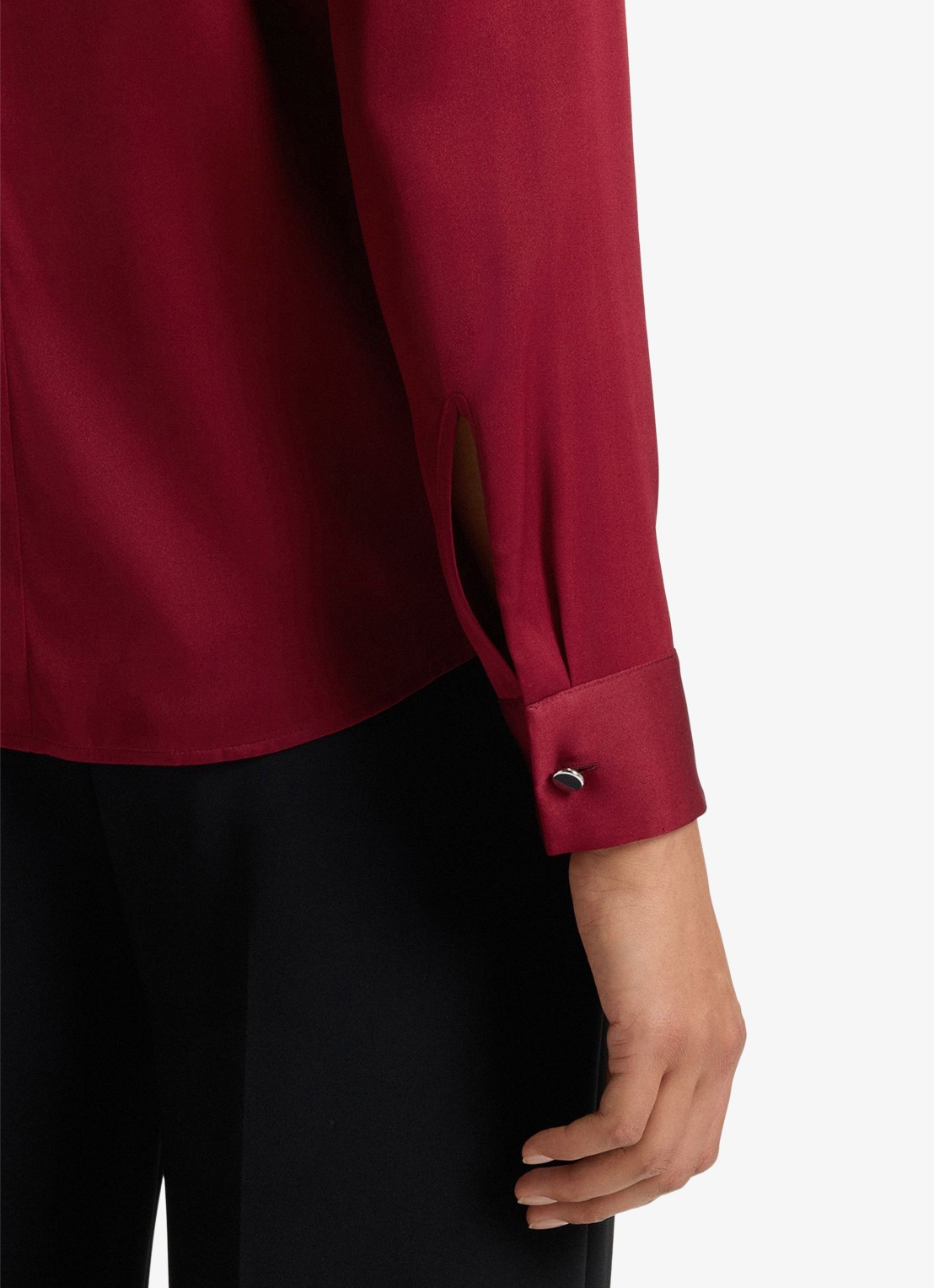 BOSS Banorah blouse in zijdeblend - detail 3 rood